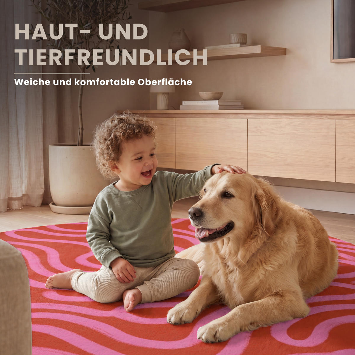 TEPPICH - Rosa - 150x150 cm - Rot, Kunststoff/Textil (150/0.4cm) - OnlyWow