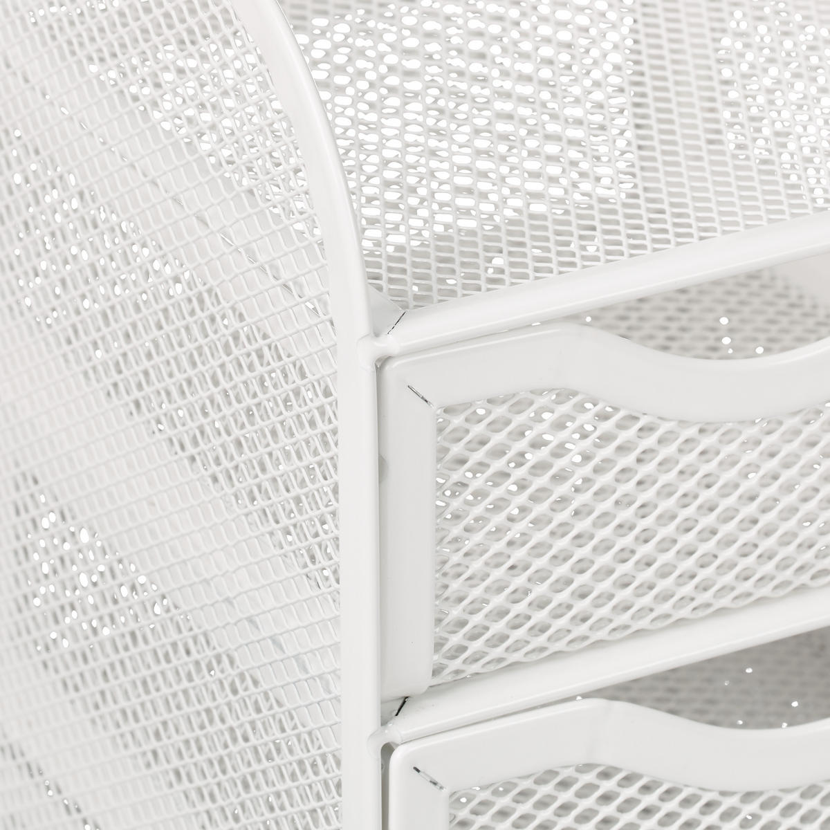 SCHREIBTISCHORGANIZER - Weiß, Metall (13/12.5/21cm) - Relaxdays