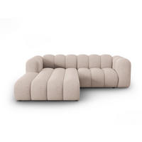 ECKSOFA modular links Lupine aus Chenille-Stoff beige 3 Sitzplätze - Beige, Textil (177/230cm) - Micadoni