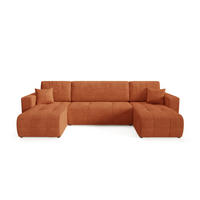 WOHNLANDSCHAFT mit Schlaffunktion Orange - Orange, Textil (315/70/145cm) - Furnisell