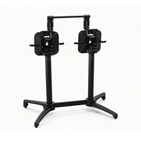 TISCHBEIN, Schwarz - Schwarz, Metall (95/72/50cm) - Oviala