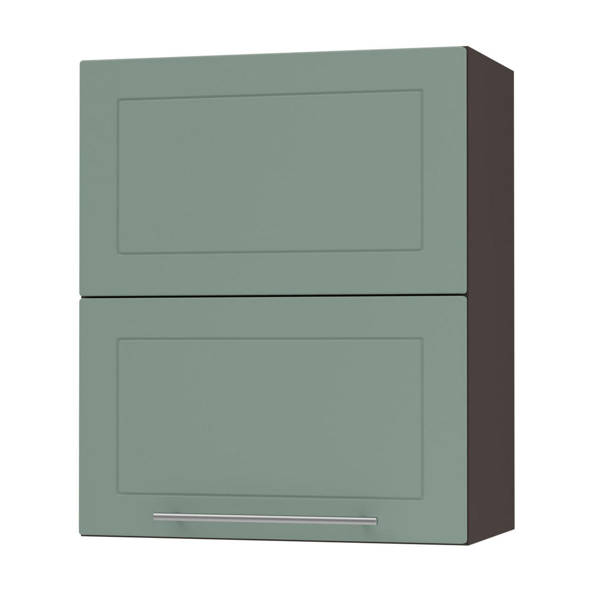 KÜCHENHÄNGESCHRANK Kvantum W8B/60 Mint Matt / Lava Matt 60 / 32,5 / 72cm - Dunkelgrau/Mintgrün, Holz/Holzwerkstoff (60/72/32.5cm) - Feldmann-Wohnen