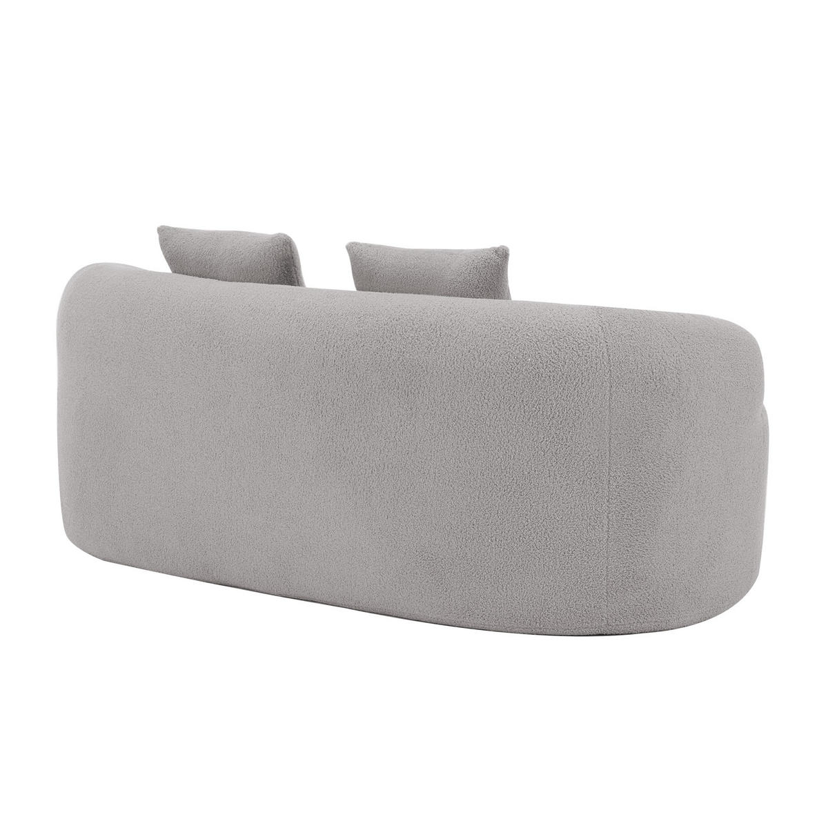 2-SITZER-SOFA DE-34988 geschwungen Hellgrau - Hellgrau, Textil (89/70/170cm) - ComfortXL