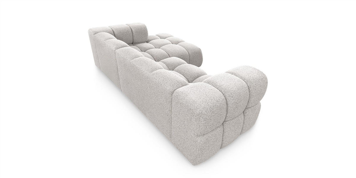 ECKSOFA Blanche In Bluvel - Creme, Holzwerkstoff/Textil (150/280cm) - Fun Möbel