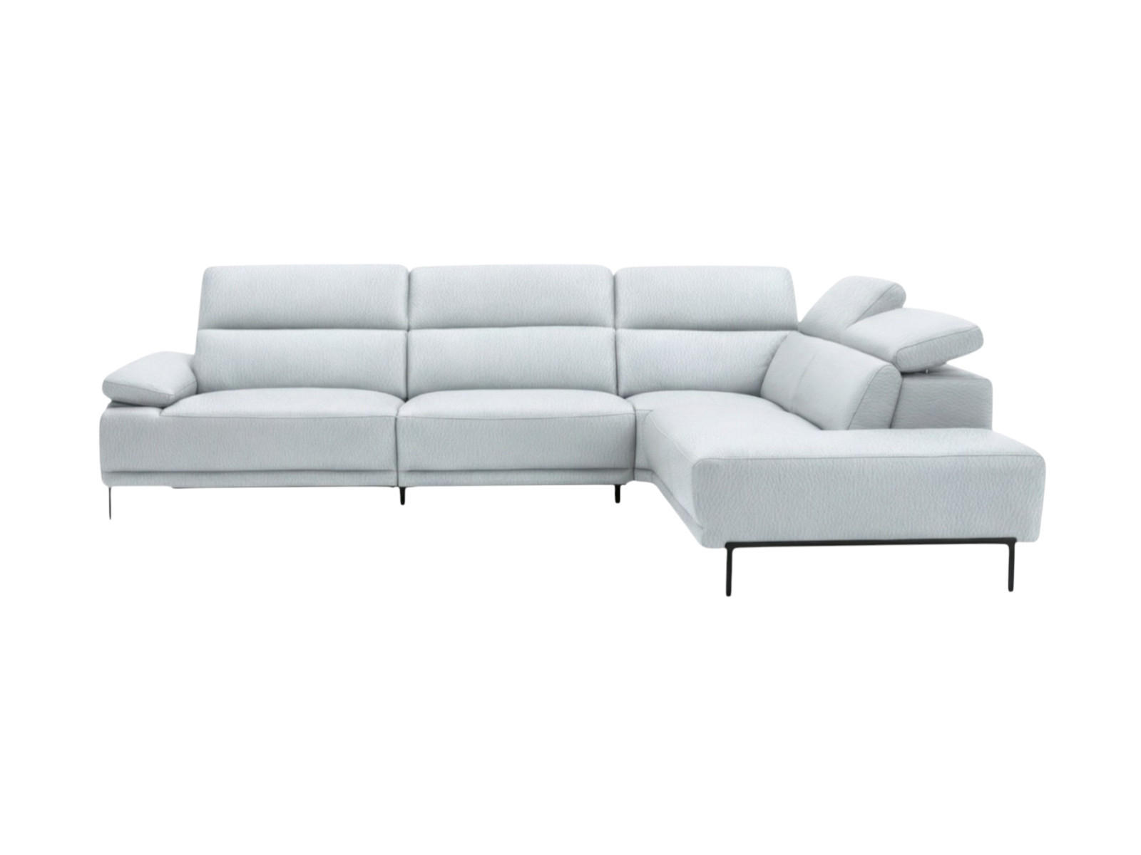 ECKSOFA Fiesta Echtleder Weiß - Weiß, Leder/Metall (282/220cm)