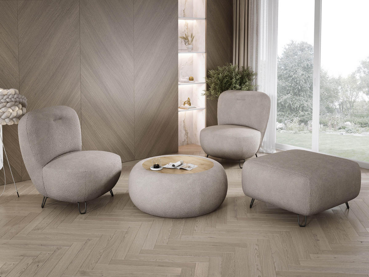 SESSEL LUIS, Skandinavischer Stil – Freistehend, 82×56×82 cm, SCHOKOLADE - Dunkelbraun/Schwarz, Holz/Textil (82/82/66cm) - DomoHome