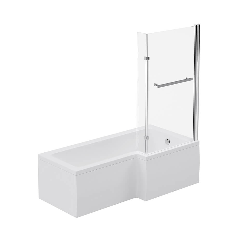 BADEWANNE ELARA - Seitenauslage: Links - Weiß, Keramik (170/53/85cm) - Home Deluxe