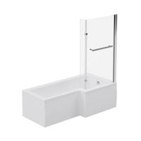 BADEWANNE ELARA - Seitenauslage: Links - Weiß, Keramik (170/53/85cm) - Home Deluxe