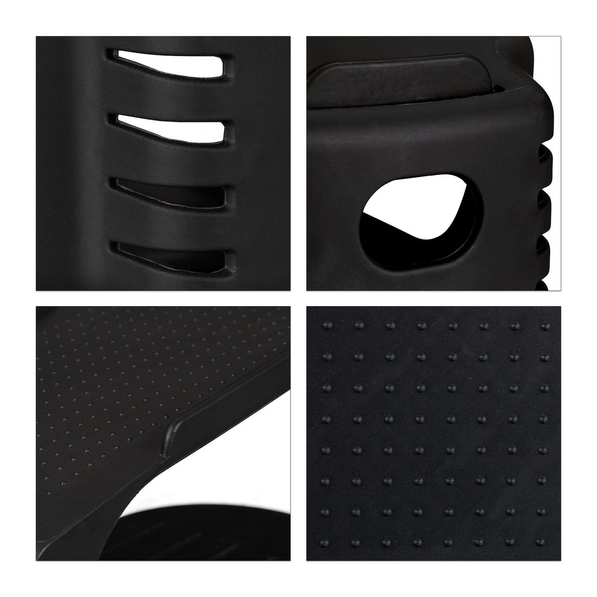 12XSTOJANY na obuv - čierna, plast (10/12/27cm) - Relaxdays