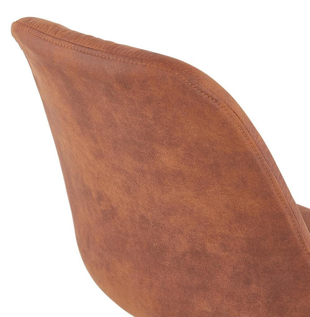 BARHOCKER Mikrofaser Eichenholzbeine Sitzhöhe 76cm Skandi-Stil NIXARA, Braun-Schwarz 48x56x113 cm - Schwarz/Braun, Eichenholz/Textil (48/113/56cm) - KADIMA DESIGN