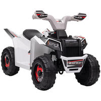 MINI ELEKTRO-QUAD KINDER, Blau/Rosa/Weiß, Kunststoff+ Metall - Weiß, Metall (70/41.5/48.5cm) - HOMCOM