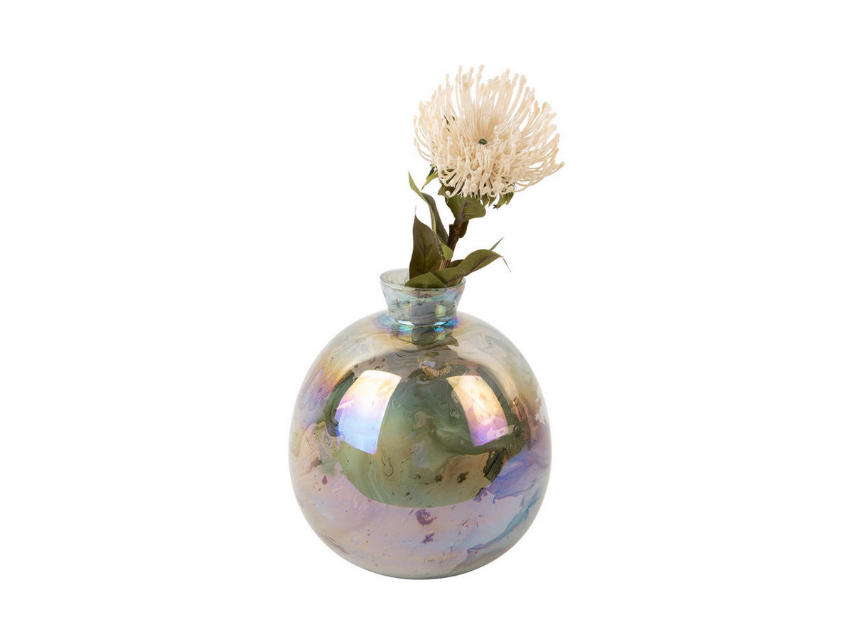 VASE Melange Bottle 23/23/26 cm - Grün, Glas (23/26cm) - Present Time