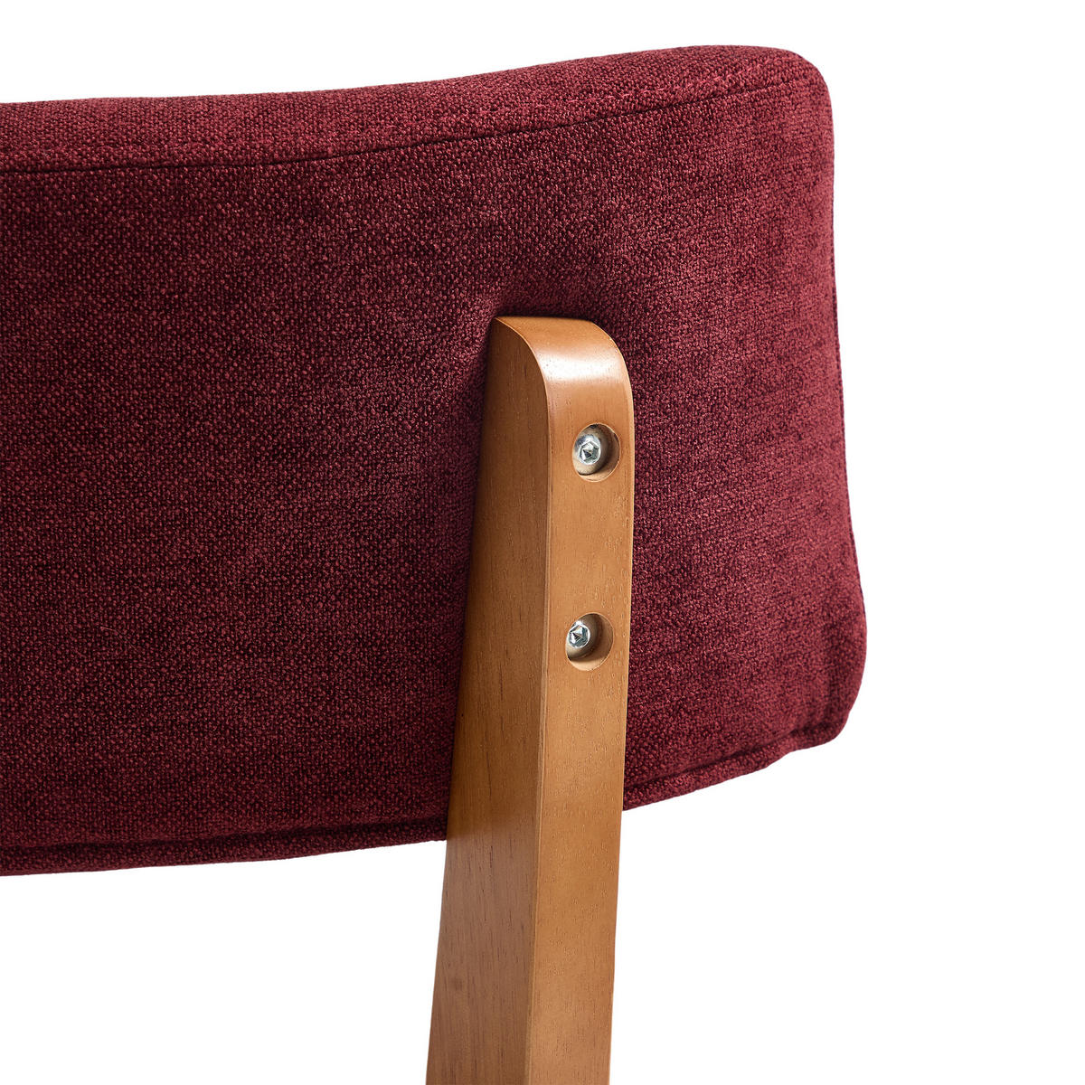 STUHL-SET 2 Stück Mid-Century Massivholzbeine, DE-42268, Bordeauxrot - Weinrot, Holz (47/77/54.5cm) - ComfortXL