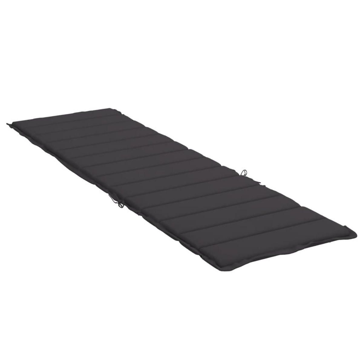 SONNENLIEGEN-AUFLAGE Schwarz 200/70/3 Cm Oxford-Gewebe - Schwarz, Textil (70/3/200cm) - vidaXL