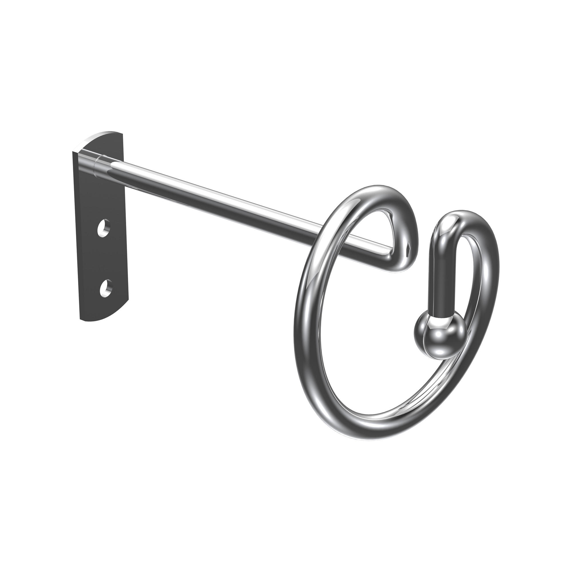 DRAPIERHAKEN für Gardinen/Vorhänge, Chrom, Packung 1 Paar - Chromfarben, Metall (13.8/5.8/5.8cm) - INTERDECO