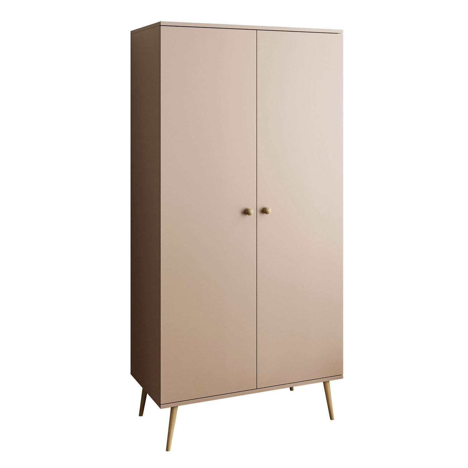 KLEIDERSCHRANK Zweitüriger HARMONY Macchiato - Cappuccino, Holzwerkstoff (100/202/52cm) - Lookway