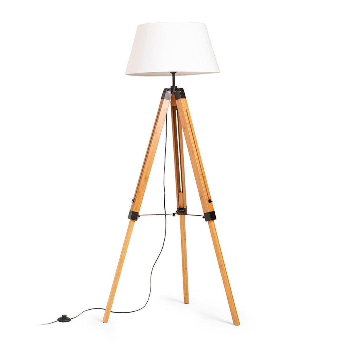 STEHLEUCHTE ALVIS/AMBITUS 46 Weiß 15 W - Weiß, Metall (25/25/160cm) - Rendl