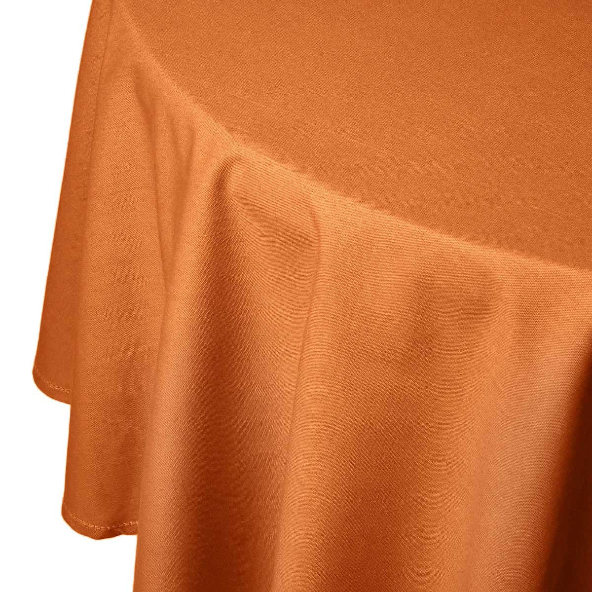 TISCHDECKE terrakotta rund 178 cm, 100% Baumwolle - Terracotta, Textil (178/178cm) - Homescapes