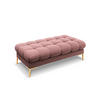 BANK Mamaia aus Samt rosa 2 Sitzplätze - Pink, Textil (133/41/62cm) - Micadoni