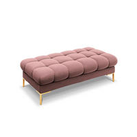 BANK Mamaia aus Samt rosa 2 Sitzplätze - Pink, Textil (133/41/62cm) - Micadoni