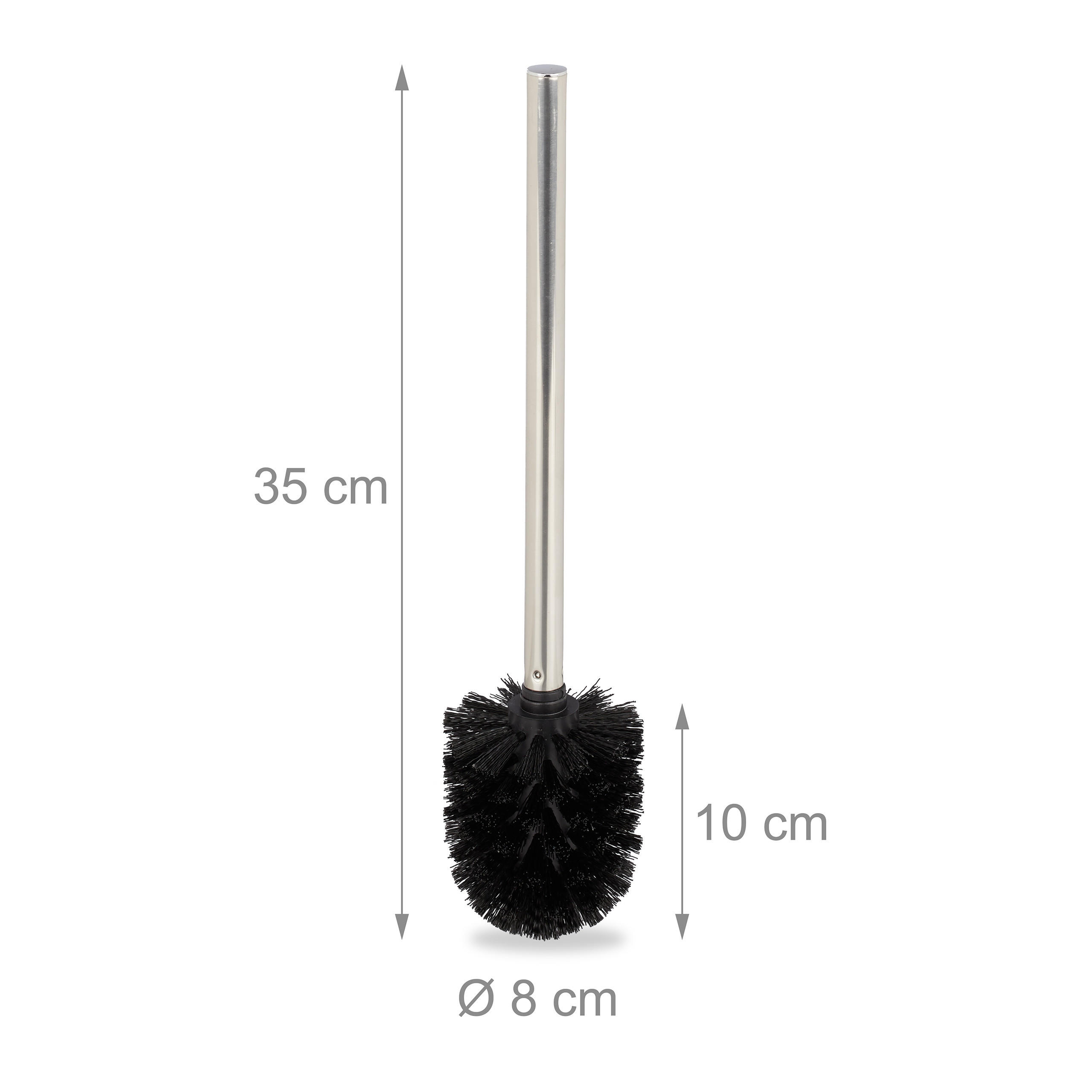 Thumbnail - Relaxdays 2Xtoilettenbürste, Mehrfarbig, Kunststoff, Metall, 8x35x8 cm, Badezimmer, WC Ausstattung, WC Bürstengarnituren