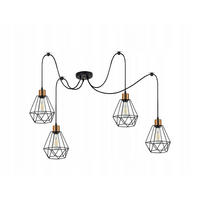 PENDELLEUCHTE EDISON - Goldfarben/Schwarz, Metall (20/20/150cm) - kiki design