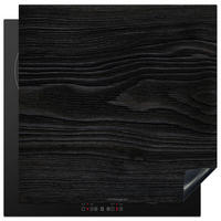 HERDABDECKPLATTE Schwarz - Holzoptik 78x78 cm - Schwarz, Kunststoff (78/0.2/78cm) - MuchoWow
