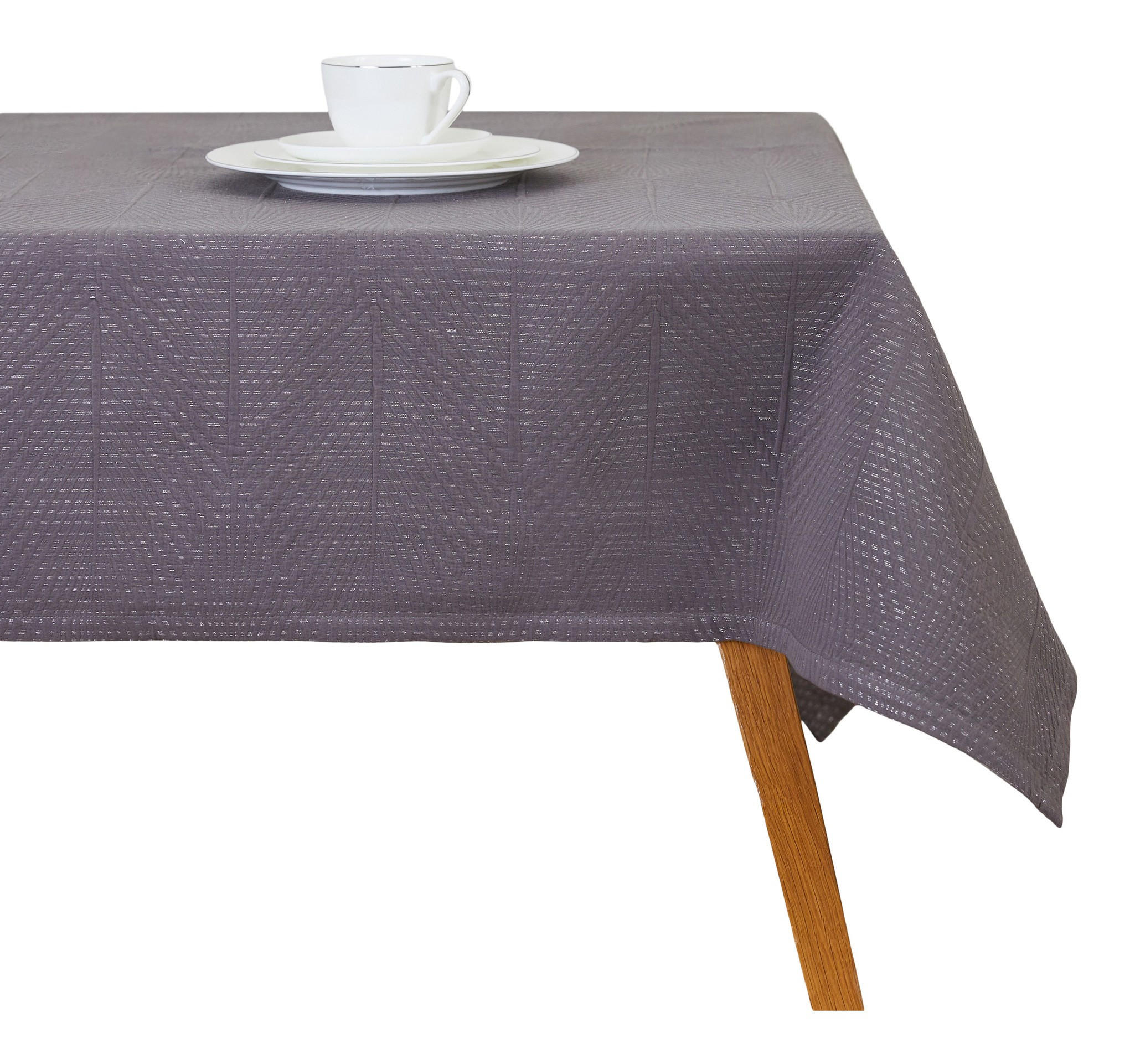 TISCHDECKE Mileja - Dunkelgrau, Textil (180/130/1cm) - home&you
