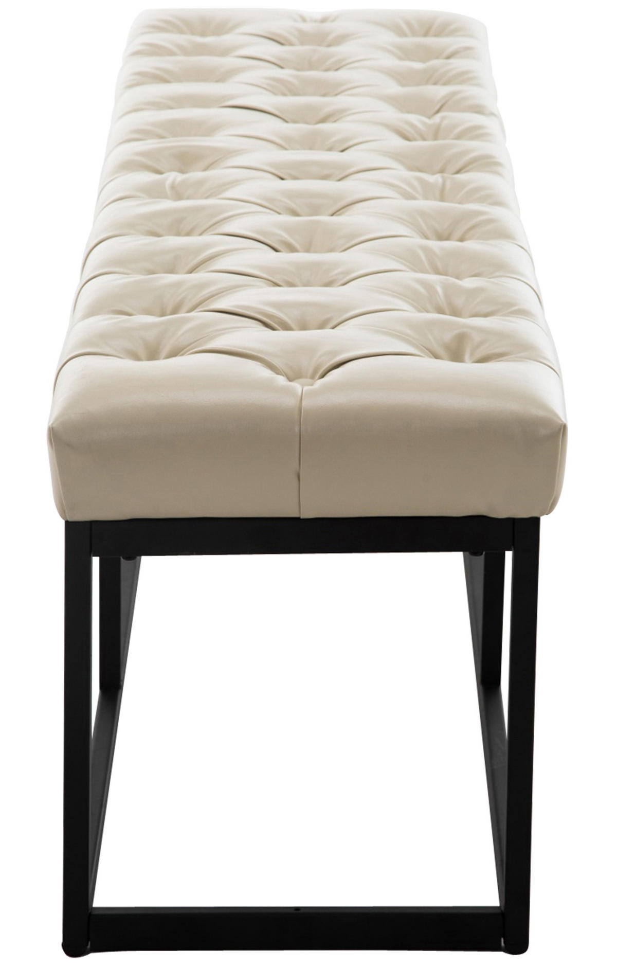 SITZBANK 150/38 cm Kunstleder creme - Creme/Schwarz, Textil/Metall (150/46/38cm) - CLP