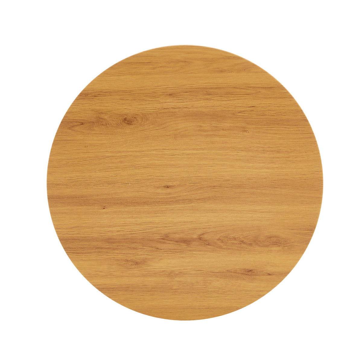 BEISTELLTISCH 60/60/72 cm mit MDF-Tischplatte und Metallgestell, runde Form und stabile Basis, Gold/Holzfarben - Schwarz, Holzwerkstoff (60/60/72cm) - Redom