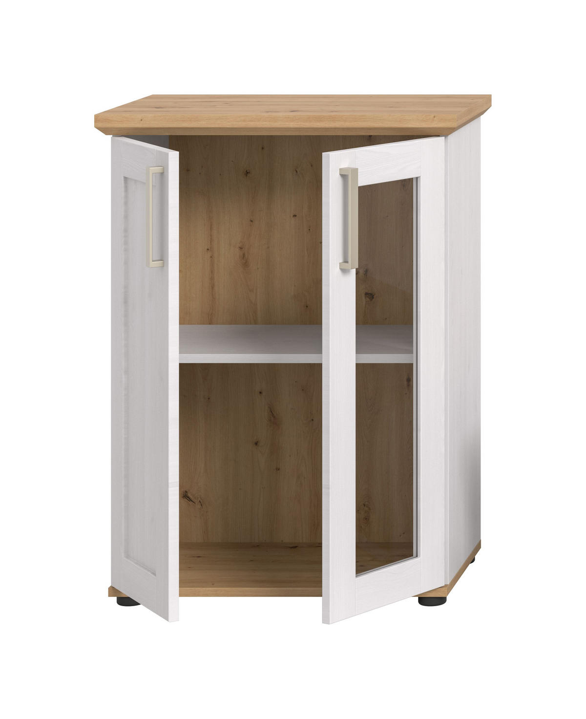 VITRINE VERONA (B/H/T: ca. 64/88/37 cm) in Sibiu Lärche Nachbildung/Sibiu Lärche Nachbildung - Lärchefarben, Holzwerkstoff (64/88/37cm)