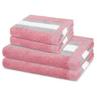 FROTTIERSET Harmony 4-teilig - Rosa, Textil (50/100cm) - Ross