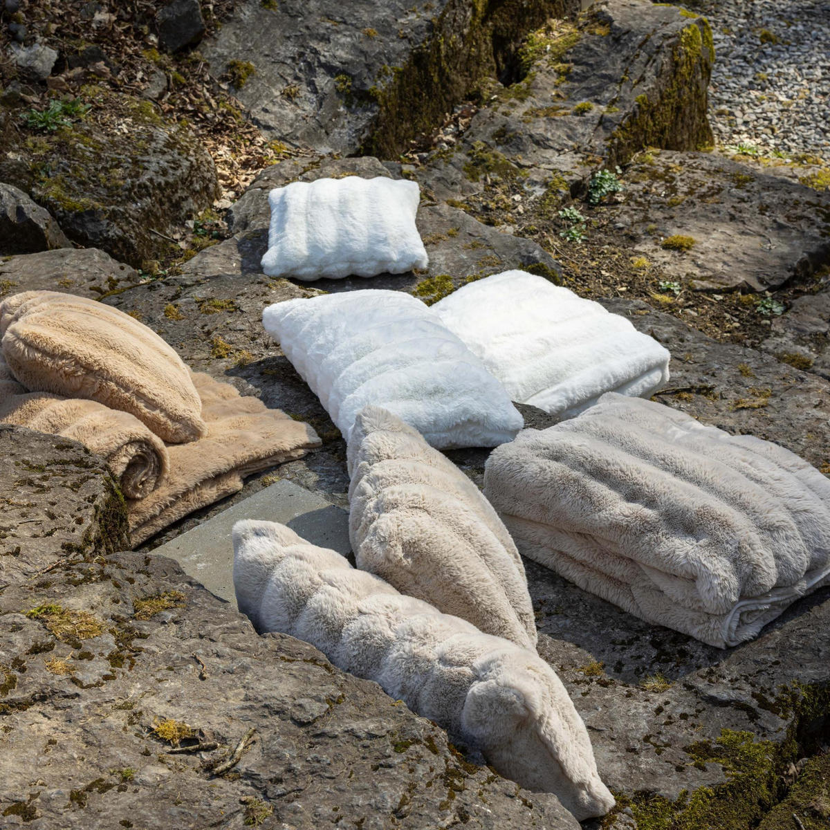 KISSEN Astrid greige 45 x 45 cm - Beige, Textil (45/45cm) - Vivaraise