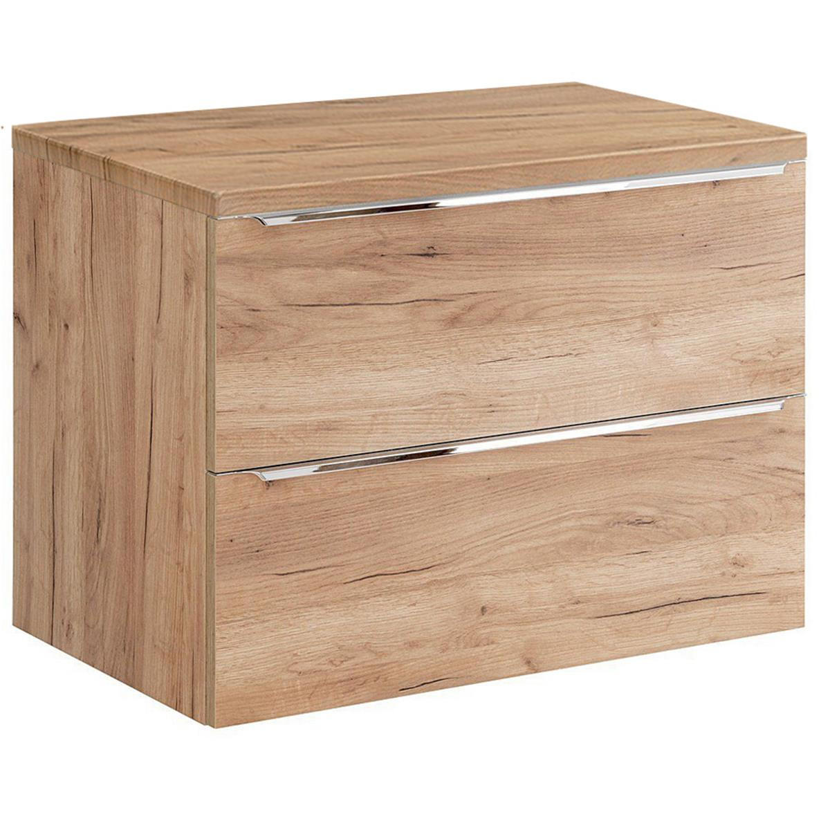 WASCHBECKENSCHRANK Toskana-56 - Braun, Holzwerkstoff (81/60/46cm) - Lomado