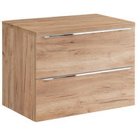 WASCHBECKENSCHRANK Toskana-56 - Braun, Holzwerkstoff (81/60/46cm) - Lomado