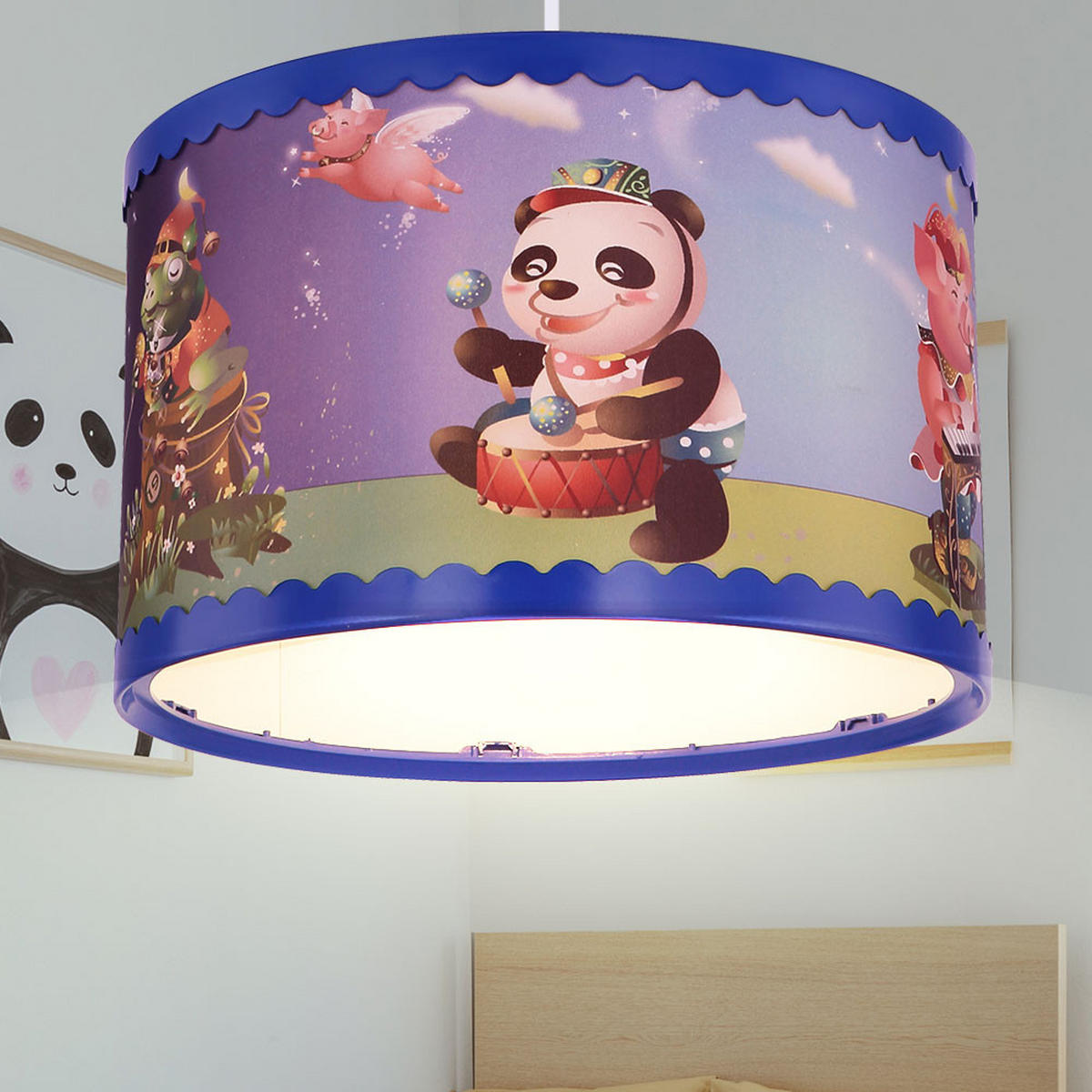 DECKENLEUCHTE Kunststoff Bunt KUNGFU - Multicolor, Kunststoff (28/28/120cm) - Globo Lighting
