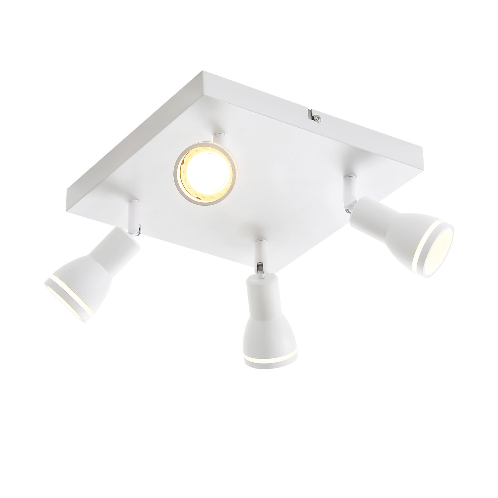 STRAHLER Aalen 4-flammig 25/25/15.7 cm - Weiß, Metall (25/25/15.7cm) - Nettlife