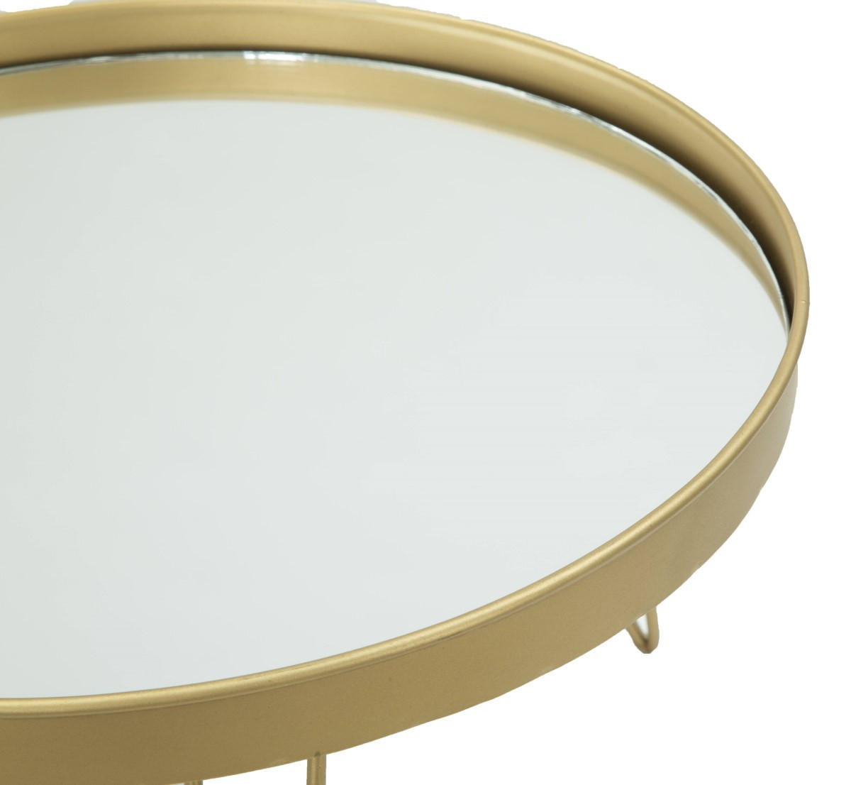 SPIEGELTABLETT mit Füßen 36,5/36,5/22 cm - Goldfarben, Metall (36.5/22cm) - Mauro Ferretti