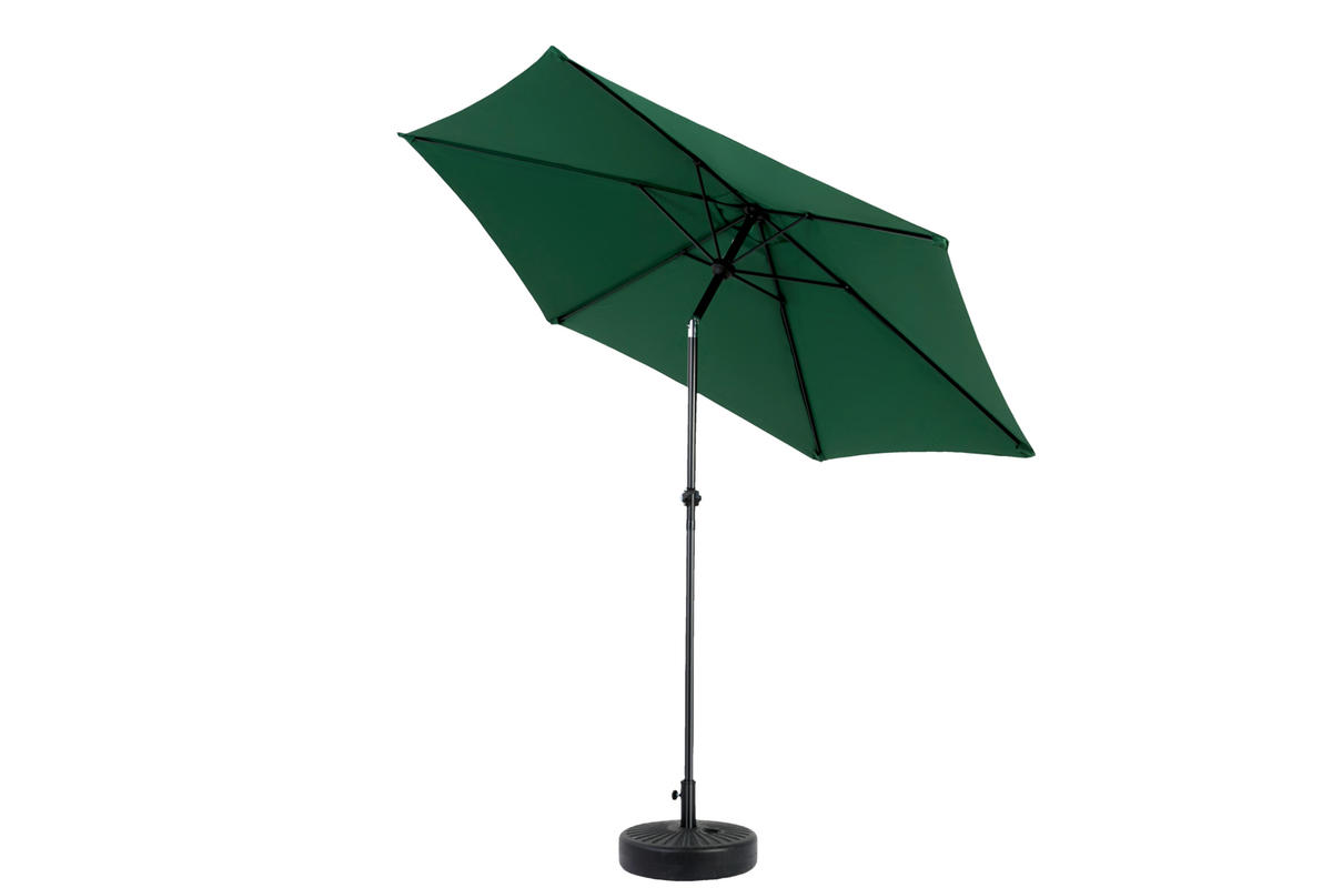 SONNENSCHIRM Doppel Rechteck dunkelgrün - Grün, Metall (264/264cm) - ComfortXL