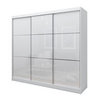 ŠATNÍ SKŘÍŇ S POSUVNÝMI DVEŘMI VITALE, 240/216/61 cm 3dveřová, bílá - bílá, kompozitní dřevo (240/216/61cm) - MASSENO