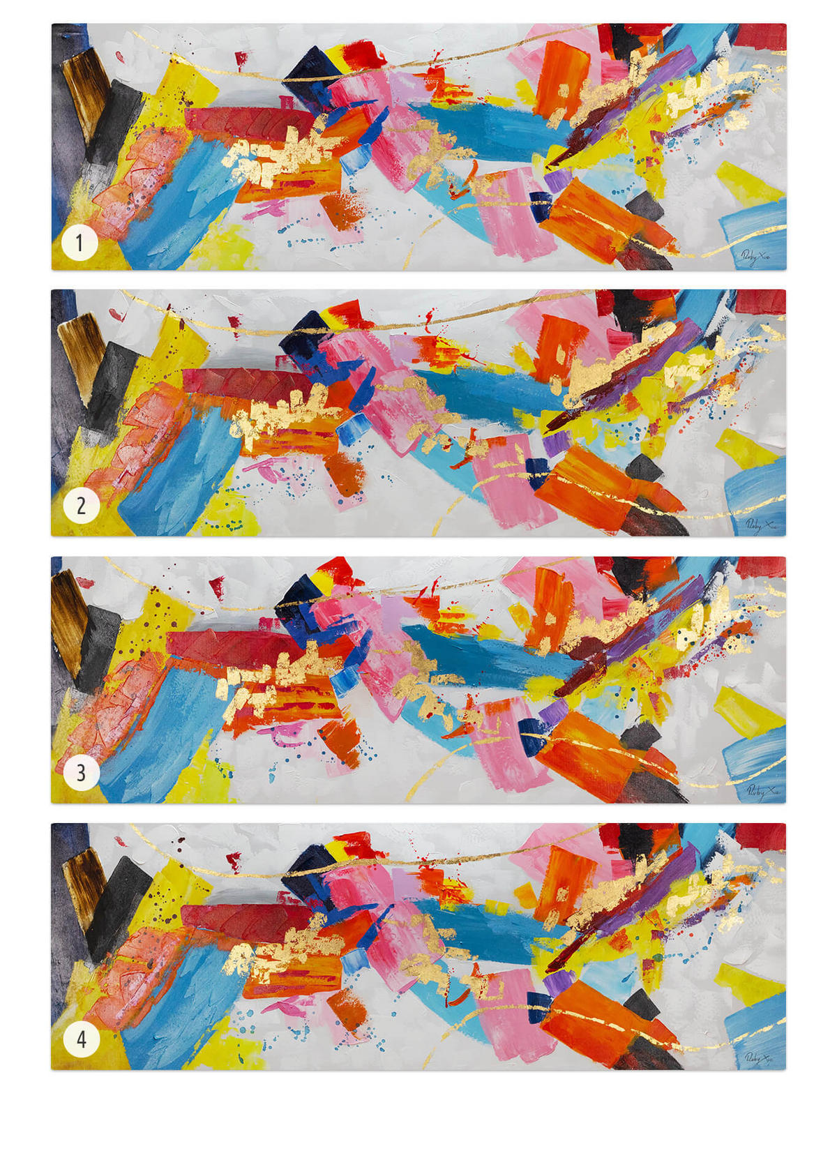 ÖLGEMÄLDE 150/50 cm - Multicolor, Holz/Textil (150/50cm) - KUNSTLOFT
