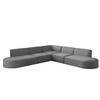 ECKSOFA Universal Palma Opera Velvet - Grau, Holzwerkstoff/Textil (276/276cm) - Fun Möbel
