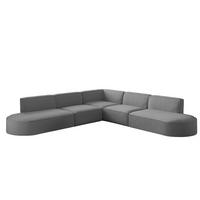 ECKSOFA Universal Palma Opera Velvet - Grau, Holzwerkstoff/Textil (276/276cm) - Fun Möbel