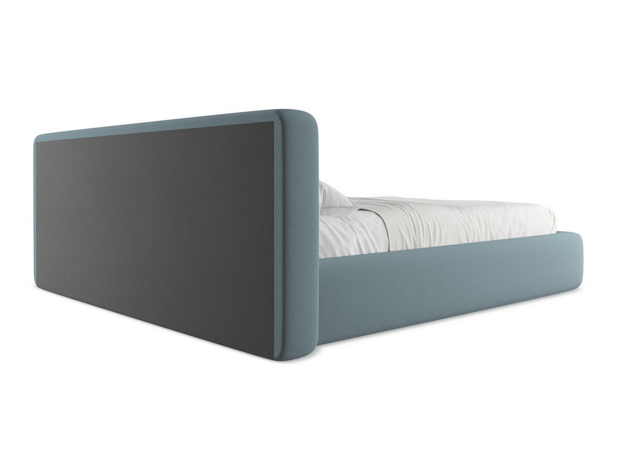 POLSTERBETT mit Bettkasten und Lattenrost 220x225 Blau - Blau/Blaugrau, Kunststoff/Textil (180/200cm) - Makamii