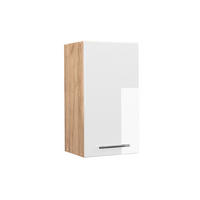 HÄNGESCHRANK Fame-Line Weiß Hochglanz 40 cm - Honigeiche/Weiß Hochglanz, Holzwerkstoff (40/72/34.1cm) - Vicco