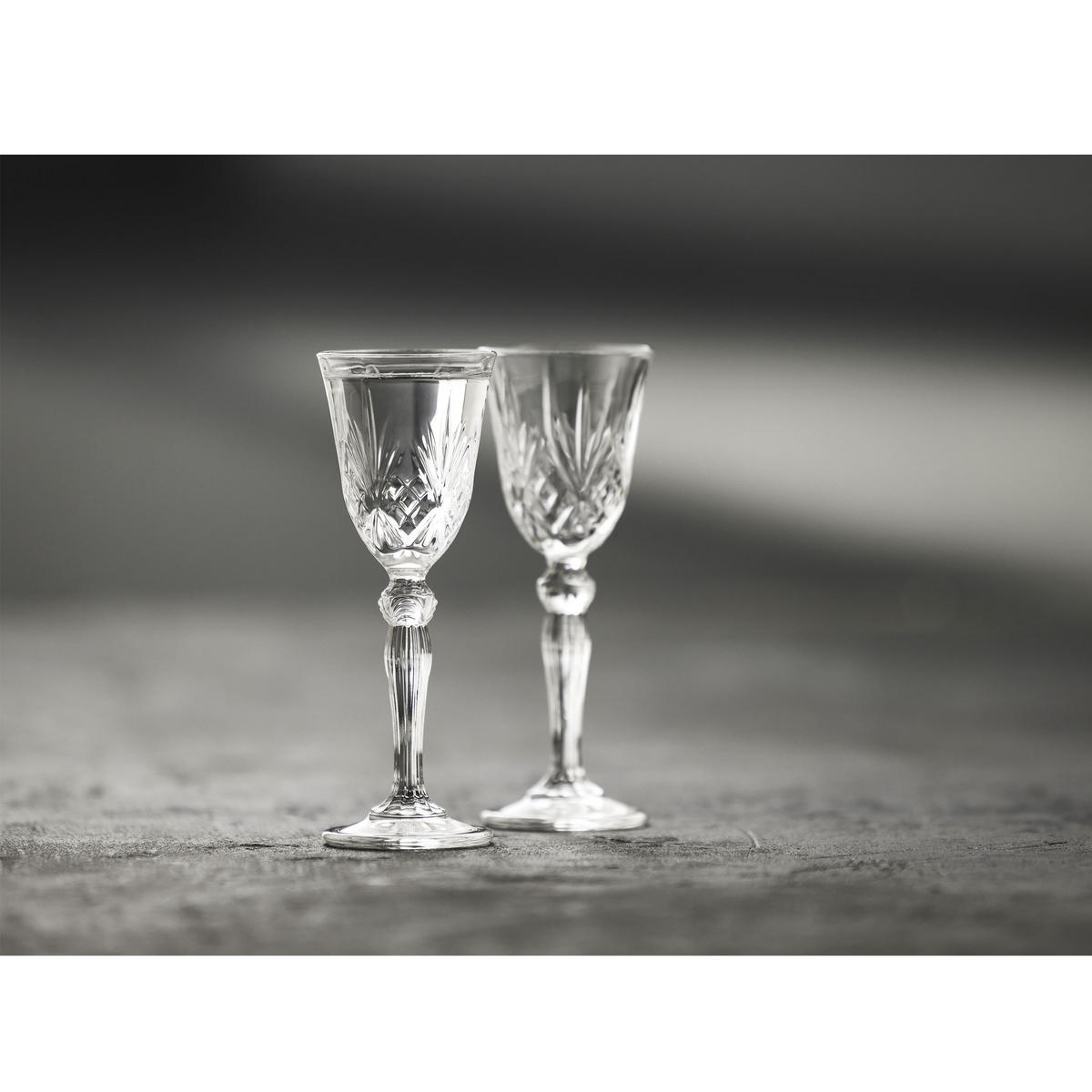 SCHNAPSGLAS Melodia 4er Set, Kristallglas, Transparent, 50 ml - Transparent, Glas (0.05L) - Lyngby Glas