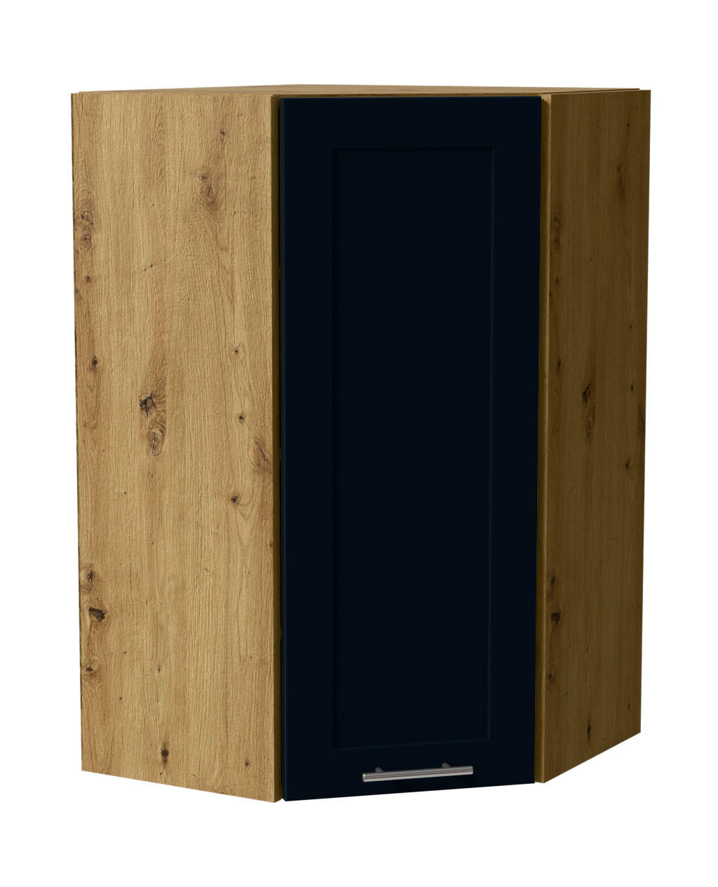 HÄNGESCHRANK Oslo W4/10/60 Eiche Artisan / Indigo Matt 60 / 60 / 96cm - Eiche Artisan/Dunkelblau, Holz/Holzwerkstoff (60/96/60cm) - Feldmann-Wohnen