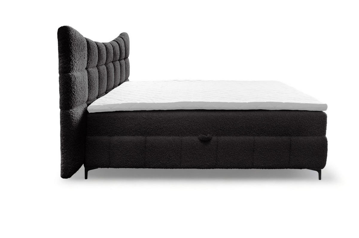 BOXBETT Nova In Rolf - Anthrazit, Holzwerkstoff/Textil (140/200cm) - Fun Möbel