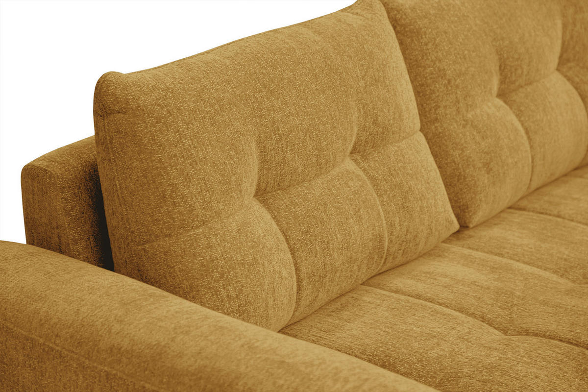 SOFA SALVINI 2,5-Sitzer, gelb - Gelb, Holz/Textil (206/88/99cm) - Courtois Laville