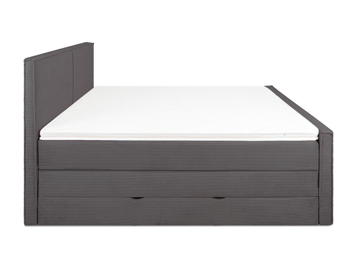 BOXSPRINGBETT Buffalo Anthrazit 160 /200 cm H2/H3 Cord - Anthrazit, Textil (160/200cm) - wonello
